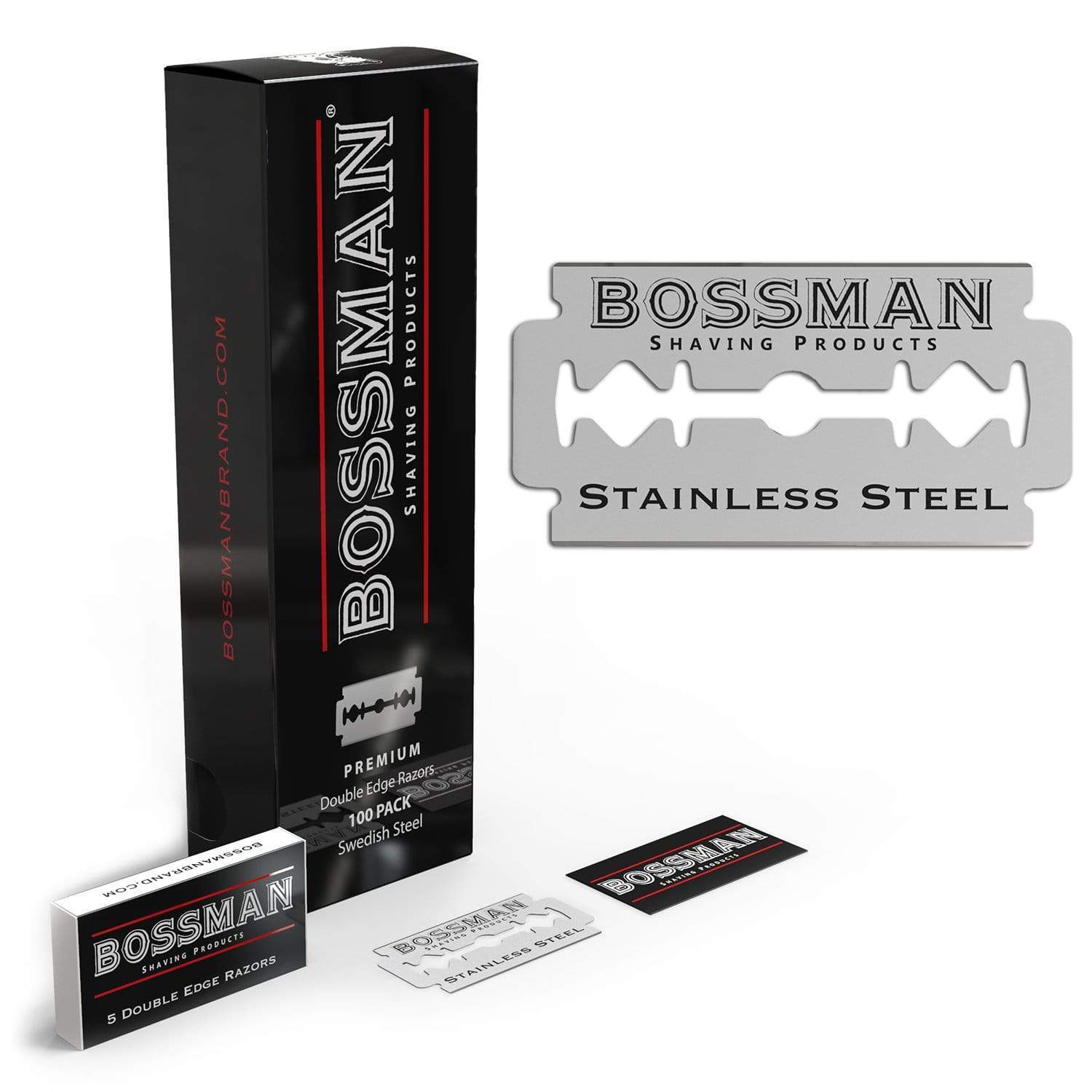 Bossman Double Edge Replacement Blades (100 Pack) Bossman Brands